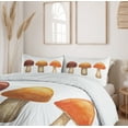 thumbnail image 6 of Ambesonne Nature Duvet Cover Sets, Tricolor Mushroom Drawing, 2-King, Redwood and Orange, 6 of 7