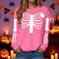 thumbnail image 5 of RFQWOVSR Womens Halloween Print Crew Neck Long Sleeve Sweatshirt Casual Pullover Top XXL, 5 of 6