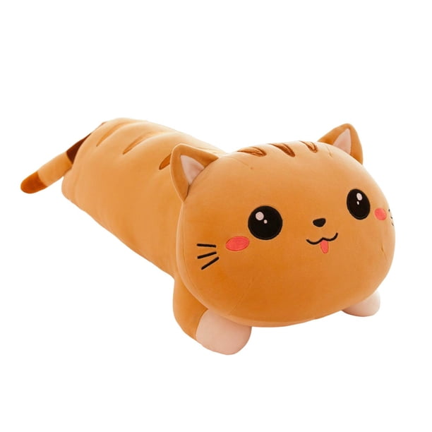 Matsuzay juguete de almohada de felpa larga relleno cómodo para novia Decoración del hogar Marrón 50 cm