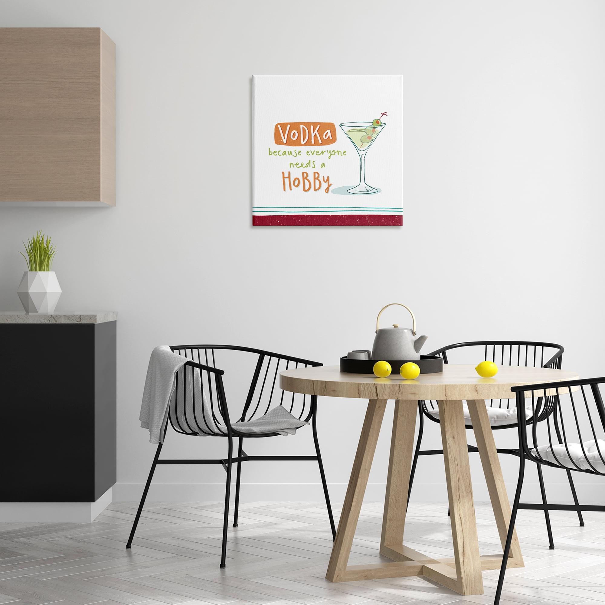 Stupell Industries Funny Vodka Phrase Food & Beverage Painting Wrapped Canvas Art Print Wall Art, 24 x 24