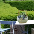 thumbnail image 3 of MesaSe Ceramic Plant Pot Rattan Handheld Succulent Pots Planter For All Indoor Plants Flowers, 3 of 9