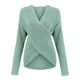 thumbnail image 2 of Gibobby Prendas para Fiesta Top de otoño invierno para mujer, camiseta de manga larga con cuello en V, suéter elegante Sexy, Tops cruzados en la parte delantera, de punto suelto informal (Azul, S), 2 of 4