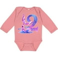thumbnail image 3 of Inktastic 2nd Birthday Mermaid Tail Boys or Girls Long Sleeve Baby Bodysuit, 3 of 5