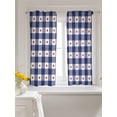 thumbnail image 3 of 4th of July Curtains 45 Inch Length,Sheer Curtains for Bedroom Living Room Window Independence Day Blue White Plaid Red Star Rod Pocket Drapes Kitchen Curtains Small Half Window 52"x45" 2 Panels, 3 of 6