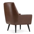 thumbnail image 3 of Simpli Home Warhol Mid Century Arm Chair in Saddle Brown, 3 of 5