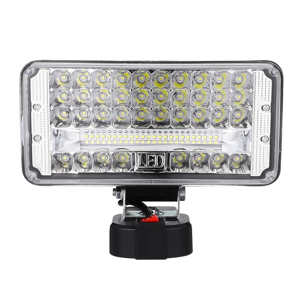 FELTECHELECTR Luz de trabajo LED flexible, foco de batería, foco para exteriores, funciona con batería, linterna
