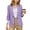 Purple, variant on DYTTDG Women's Solid Ruched 3/4 Sleeve Blazer | Open Front Lapel Work Suit Jacket with Single Button & Pockets, Lightweight Office Blazer