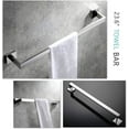 thumbnail image 5 of VELIMAX Premium Stainless Steel 4 Pieces Bathroom Hardware Accessories Set Wall Mounted Towel Bar Set, Polished, 23.6-Inch, 5 of 7