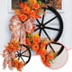 thumbnail image 2 of Corona de otoño para puerta de entrada 2024: corona de otoño para Acción de Gracias con rueda de calabaza única, peonías y bayas, corona de otoño para puerta de exterior, decoraciones de Halloween, 2 of 8