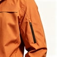 thumbnail image 5 of Yuaguia Men's Windproof Breathable Hiking Jacket, Casual Waterproof Spring Fall Outdoor Coat, Lightweight Raglan Sleeve Zip Up Windbreaker, Outerwear for Mountain Travel Daily Wear, Orange 2XL, 5 of 6