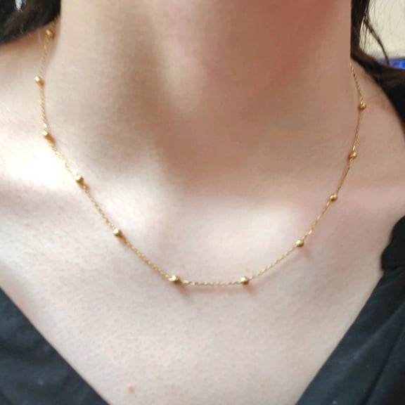 Marya 18K Gold Plated Ball Chain Necklace, 18 Inch