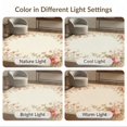 thumbnail image 7 of ODIKA Pink Bouquet Throw Lattice Grid Petal Border Vintage Variegated Non-Slip Chair-Friendly for Dining Room, Basement, Large Office, 7 of 7