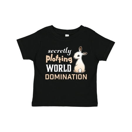 

Inktastic Secretly Plotting World Domination Cute Bunny Gift Toddler Boy or Toddler Girl T-Shirt