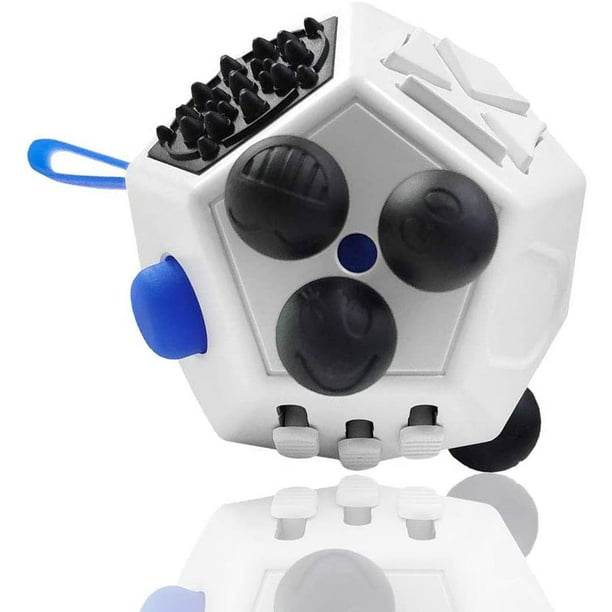 Polaris Sal Fidget Cube Kids 12 Side Fidget Cube Fidget Toy Cube Relieves Stress And Anxiety Relax For Children And Adults With Adhd Add Ocd Autism White Walmart Com Walmart Com