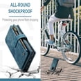 thumbnail image 6 of for Samsung Galaxy S20 Ultra Case Wallet for Women and Men, Samsung Galaxy S20 Ultra Case, PU Leather Magnetic Flip Strap Wristlet Zipper Card Holder Wallet Business Phone Cover for S20 Ultra, Blue, 6 of 10