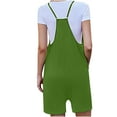thumbnail image 4 of Tmtolofot One Piece Workout Jumpsuits For Women Solid Color Casual Holiday Bodysuit Backless Tummy Control Sleeveless Jumpsuits V Back Scrunch Yoga Romper , 1#Green , Small, 4 of 8