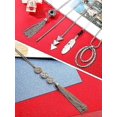 thumbnail image 5 of Juego de 12 piezas de collares largos con colgante en forma de Y, collar con barra circular con borlas de hojas para mujer, 5 of 5