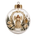 thumbnail image 2 of Glowing Christmas Story Ornament, Mini Diorama Ball Ornament, 3.94 Inch Holiday Hanging Decoration, Lighted or Non-Lighted Christmas Scene, Snowman Angel Santa Tree Reindeer Train, 2 of 8