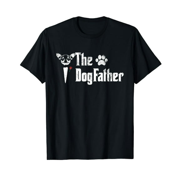 The Dogfather Chihuahua Dog Dad Tshirt Father's Day Gift