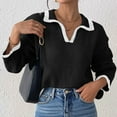 thumbnail image 5 of Neewe Women's 2025 Fall Long Sleeve V Neck Tops Casual Lightweight Knit Pullover Sweater Shirts, 5 of 7