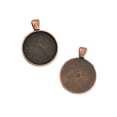 thumbnail image 4 of 50 Unidades Al Por Mayor en Ronda Bisel Bandeja Base Cabochon DIY Colgantes Fit Colgante Cobre Cobre antiguo Fernando Bandeja de colgante de collar de bricolaje, 4 of 7