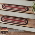 thumbnail image 5 of VHC Brands Jute Stair Tread Latex Set of 2, Jute Entry Living Room Stair Tread, Braided, Farmhouse, Connell Collection, Oval 8.5x27, Country Black, 5 of 5