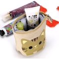 thumbnail image 5 of Estuche para lápices con base ajustable - Estuche para lápices de lona con lindo gato de dibujos animados para bolsa de almacenamiento de papelería Café + Amarillo JFHHH pequeña, 5 of 5