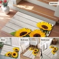thumbnail image 5 of Spring Sunflowers Entryway Rug 2'x3'&nbsp; Non Slip Front Door Mats, Yellow Floral Turquoise Farmhouse Grey Wooden Entrance Rugs Indoor Outdoor Carpet, Floor Mats Small Area Rug for Bedroom Kitchen, 5 of 8