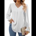 thumbnail image 2 of Blusas de Larga para Mujer 2025, Elegantes, Informales, con Cuello en V, Tipo Túnica, Blusa Holgada de para el Trabajo. XL, 2 of 5