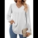 thumbnail image 2 of Blusas de Larga para Mujer 2025, Elegantes, Informales, con Cuello en V, Tipo Túnica, Blusa Holgada de para el Trabajo. M, 2 of 5
