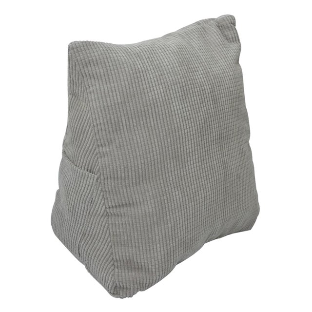 Oreiller de Coussin de Coin Doux Durable pour la Lecture Regarder la Télévision Chaise de Bureau de Repos Gris