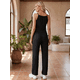 thumbnail image 3 of Conjunto Elegante de 2 Piezas para Mujer, Top Halter y Pantalón de Corte Recto, Look Sofisticado y Moderno, 3 of 5