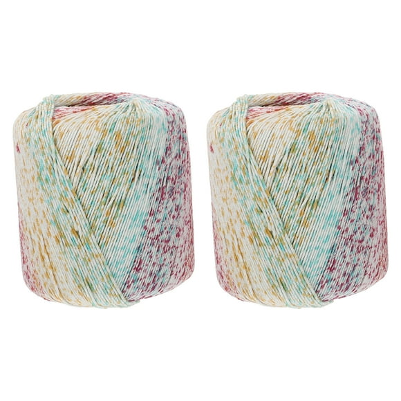 Raindrops 2 Rolls Crochet Cord Multi Colored Cotton String For Crafts 5226.90In