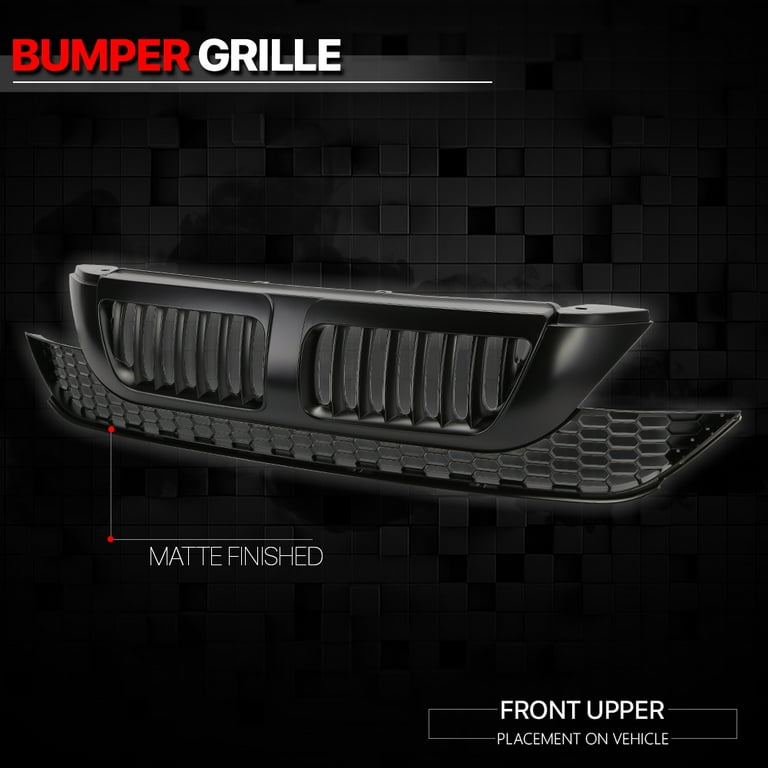 Black Honeycomb Mesh/Vertical Bar Front Bumper Grille/Grill for 07