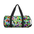 thumbnail image 3 of Rocae Colorful Tie Dye Stained Glass Print Round Travel Duffel Bag and Fitness Bag, Women's Waterproof Weekend Tote, Men's Travel and Fitness Essentials, 3 of 8