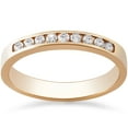 thumbnail image 1 of 14k Rose Gold 1/4ct Round Diamond Wedding Ring Womens Channel Set Band, 1 of 2
