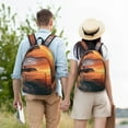 thumbnail image 4 of Rocae Sunset Dancing Dolphin B for Canvas College Laptop Backpack for Men Women-Medium, 4 of 5