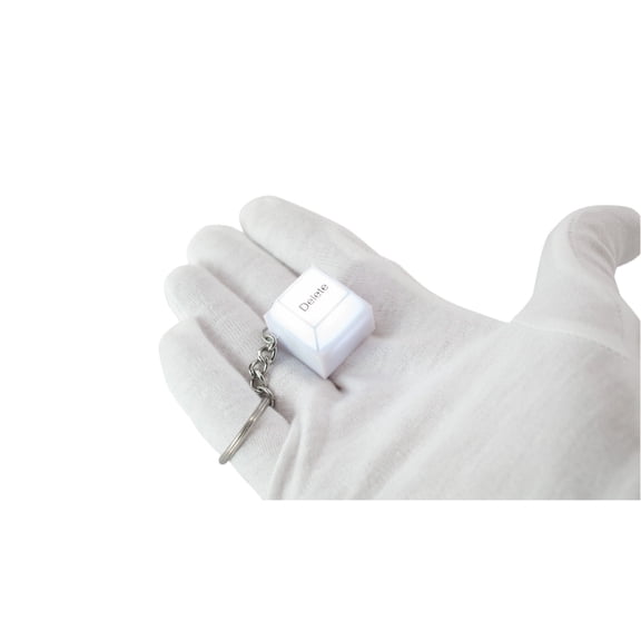 High-Quality Delete Keyboard Keychain with Light Action and LED Effects
