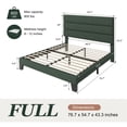 thumbnail image 7 of Amolife Full Bed Frame, Platform Bed Frame with Chenile Fabric Upholstered Slat Headboard, Green, 7 of 7