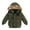 Army Green, variant on Cotton Padded Winter Coat For Little Boys Girls s Toddler Baby Boys Cute Fashion Solid Color Winter Hoodie Keep Warm Cotton Clothes Thick Coat 4-5