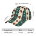 thumbnail image 2 of Rateoe Christmas Snowflakes Plaid Pattern Men’s Baseball Cap – Adjustable Curved Brim Hat, Soft Cotton Sports Cap for Outdoor, Casual, and Everyday Wear, Comfortable & Breathable, 2 of 6