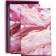 thumbnail image 5 of Alef Elegant Decorative Themed Nesting Gift Boxes -3 Boxes- Great for gifts for any occasion!  (Sm Pink Marble Swirl), 5 of 5