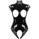 thumbnail image 2 of Traje de cuerpo fetiche erótico para mujer, traje de peluche sin entrepierna, Catsuit de látex de Pvc negro Wetlook gótico, lencería Sexy Porno, 2 of 4