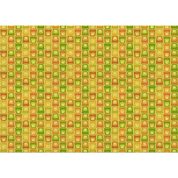 Ahgly Company Machine Washable Indoor Rectangle Transitional Banana Yellow Area Rugs, 5' x 8'