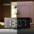 thumbnail image 3 of HD Electronic Clock Large Screen Curved LED Electronic Clock USB Battery Durable Digital Clock (Red / Green / White), 3 of 9