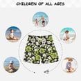 thumbnail image 6 of FORMRS Boys Swim Trunks Quick Dry Mesh Liner Boardshorts Sizes XS-XL, Green Flower Pattern, 6 of 7