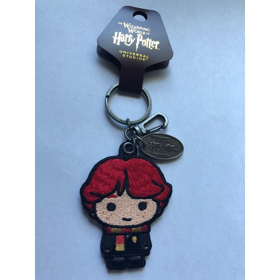 Universal Studios Wizarding World of Harry Potter Ron Weasley Patch Keychain New