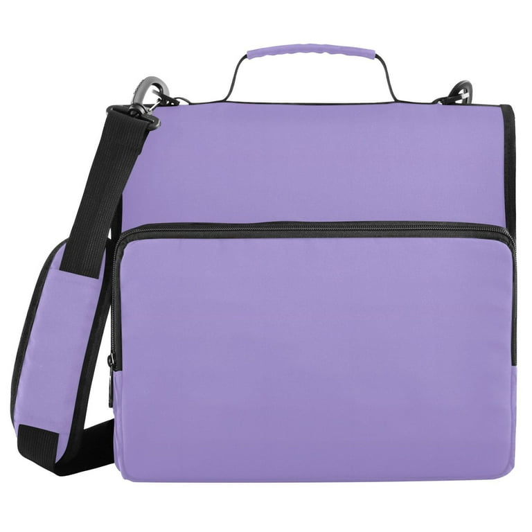 ALAZA Zipper Binder Lavender Purple 3 Ring Trapper Keeper File