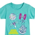 thumbnail image 3 of Star Wars - Millennium Falcon, Death Star, & Ships - Toddler And Youth Girls Fitted Short Sleeve Tee, 3 of 5