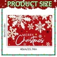 thumbnail image 3 of Christmas Placemats, Linen Holiday Table Mats, Festive Christmas Style, Heat Resistant Dining Place Mats, Washable Cloth Placemats for Kitchen Table, Home and Kitchen, 40x30cm, 3 of 7